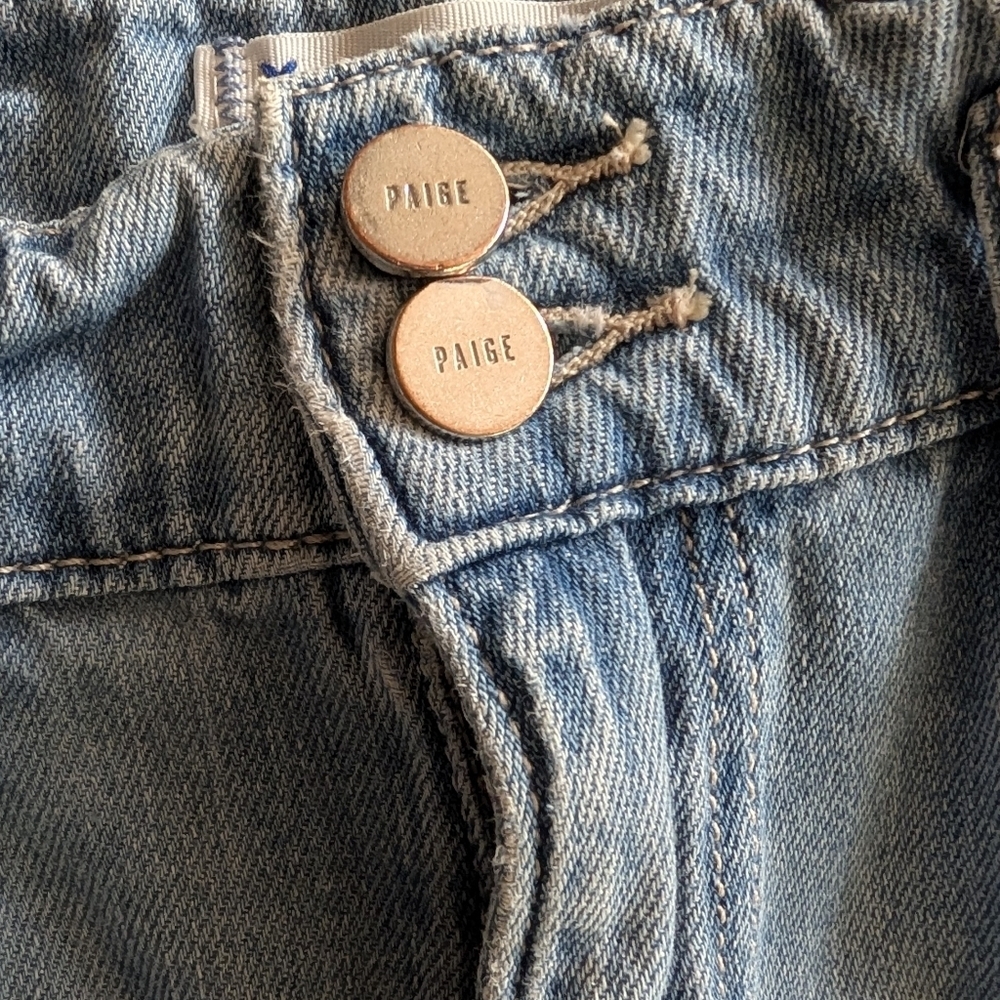 Paige Jeans Paige The High Rise Relax Crop Wide Leg Jeans Women Blue Size 26 - Picture 9 of 10